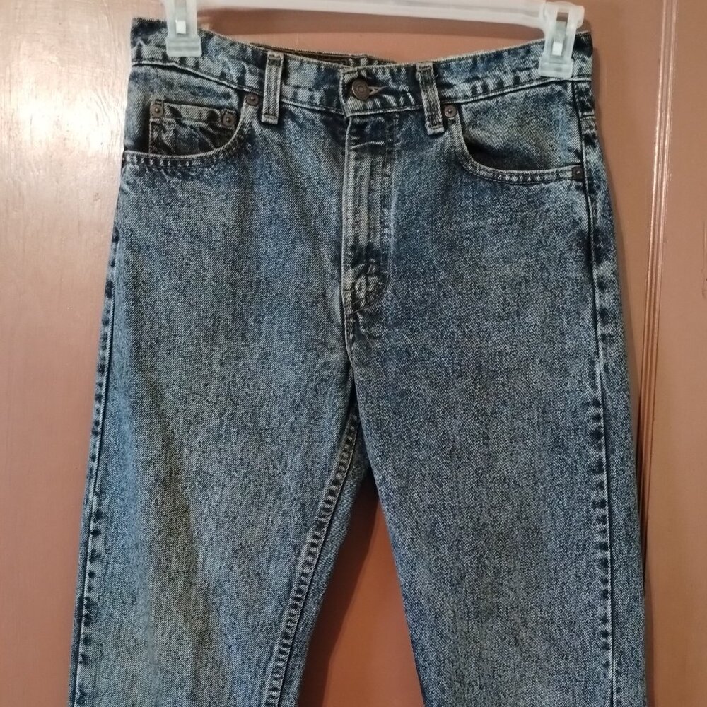Vintage 80s Levis 505 Red Tab-Blue Denim Acid Wash Jeans 30x29-USA MADE